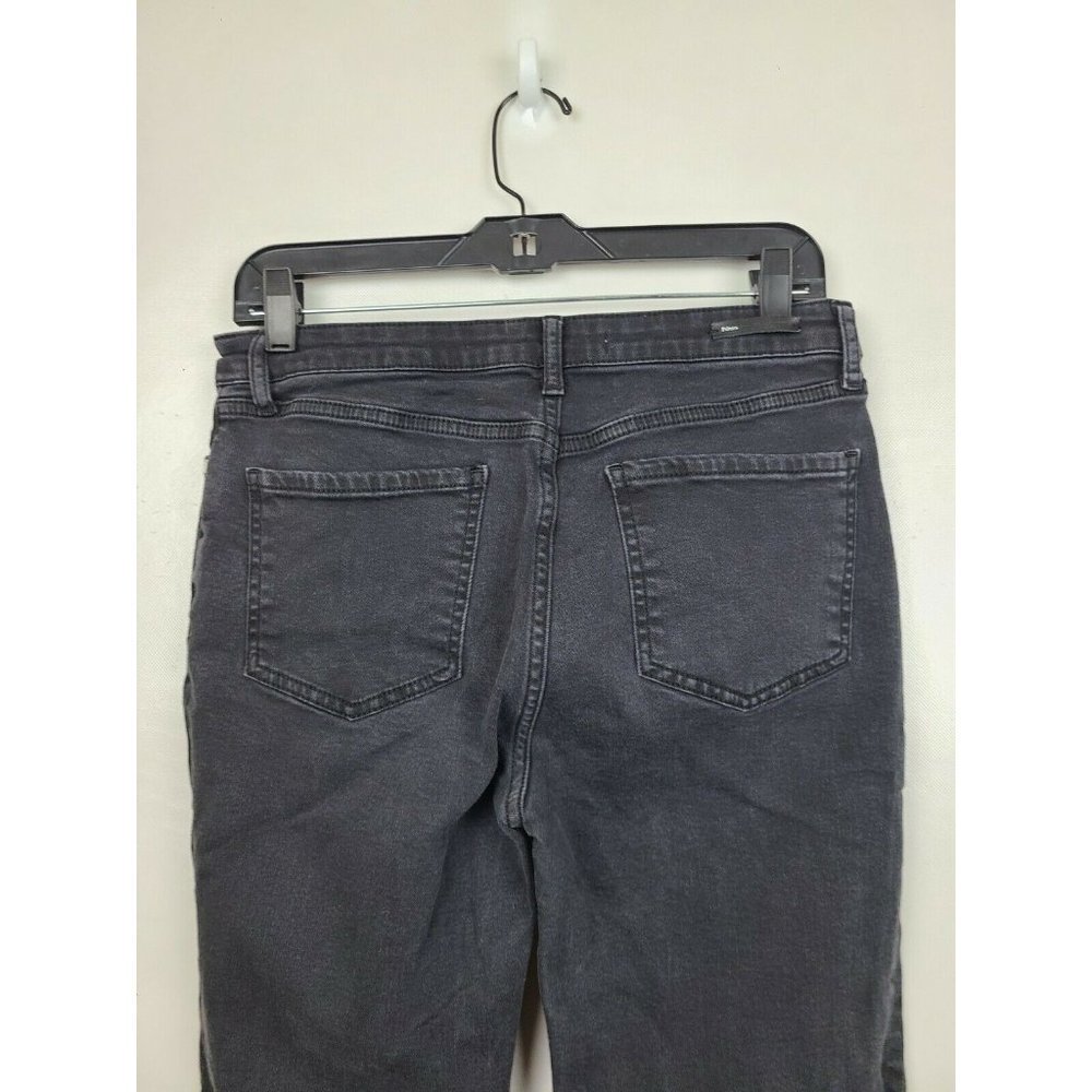 Pilcro And The Letterpress Women Black Studded Flare Leg Denims Jeans Size 28 - Picture 5 of 11